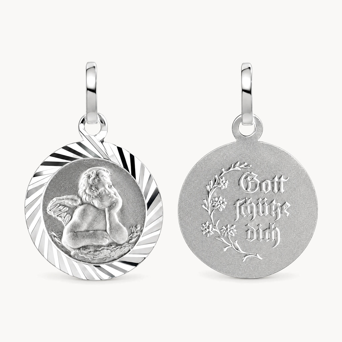 Medaille „Schutzengel“ in 925er Silber