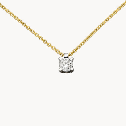 Collier in 950er Platin &amp; 585er Gold mit Diamant