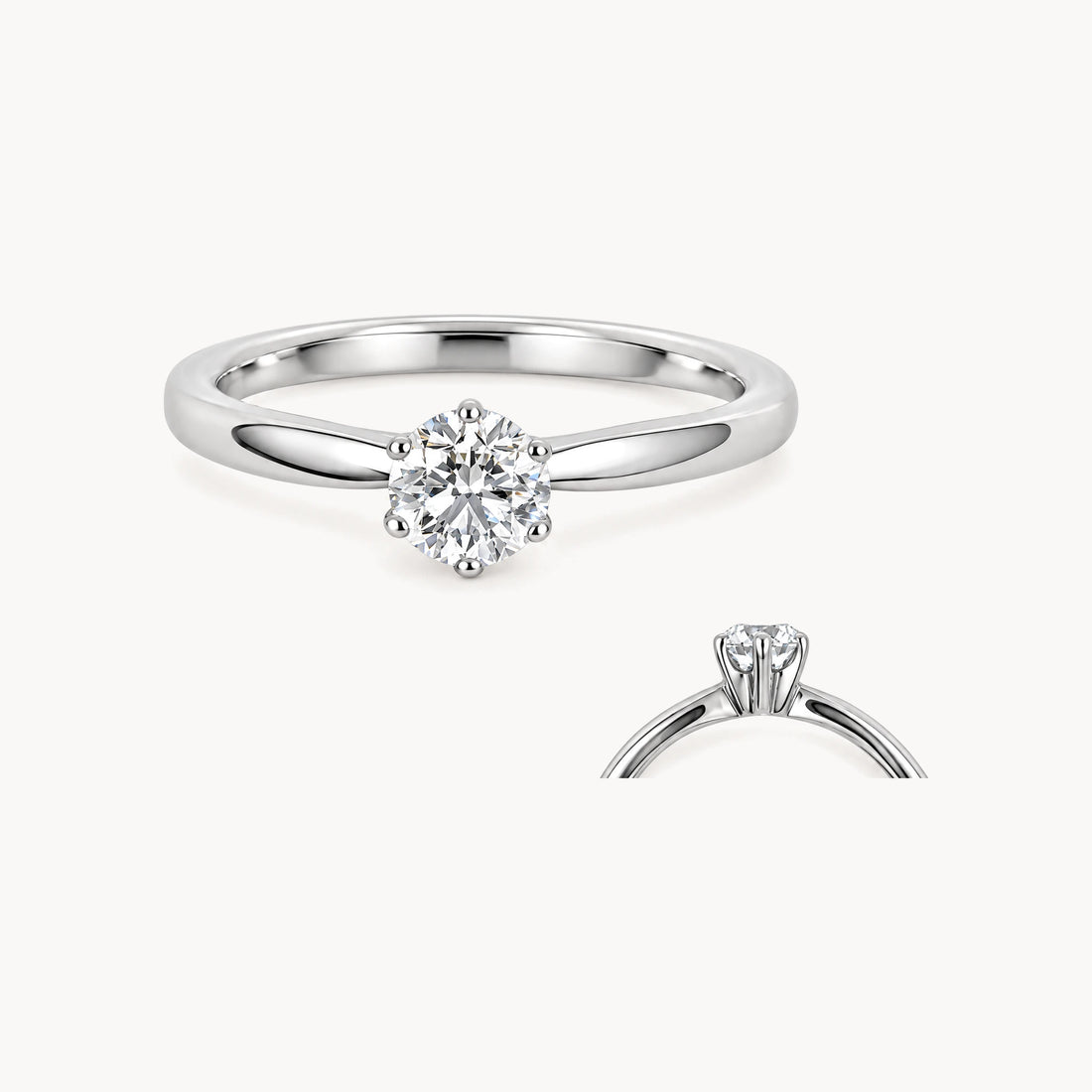 Damenring in 585er Palladium-Weißgold mit Diamant