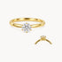 Solitärring in 750er Gelbgold mit Diamant