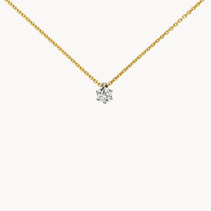 Collier in 950er Platin &amp; 585er Gold mit Diamant