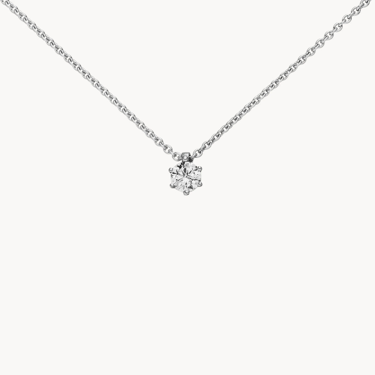 Collier in 950er Platin &amp; 585er Gold mit Diamant