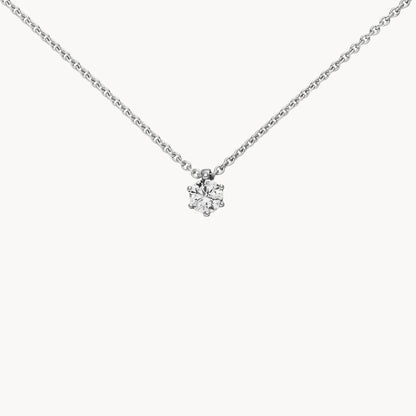 Collier in 950er Platin &amp; 585er Gold mit Diamant
