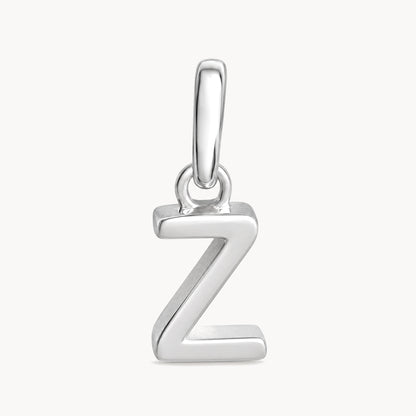 Buchstabenanhänger „Z“ in 925er Silber rhodiniert, massiv