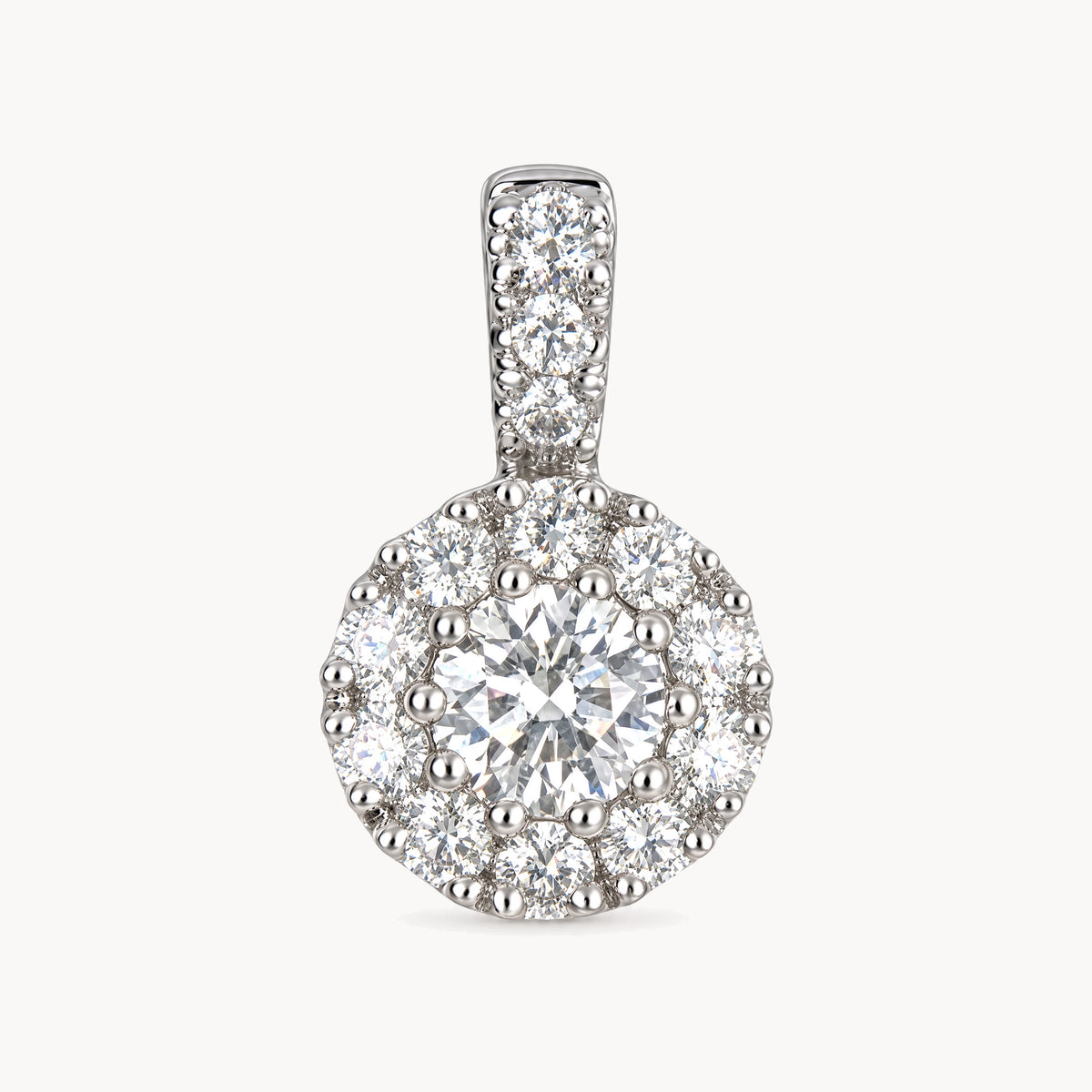 Anhänger in 585er Weißgold mit Diamant