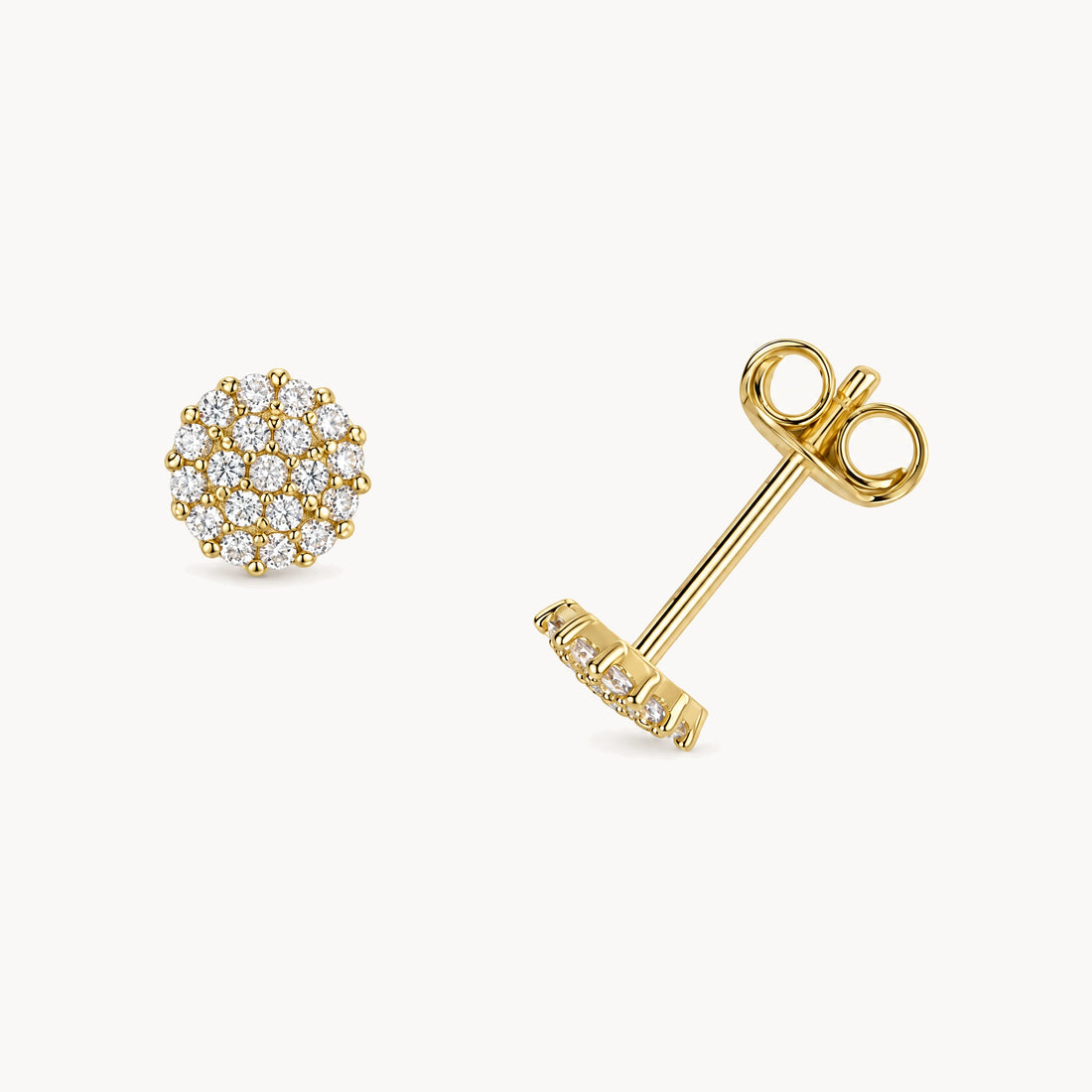 Ohrstecker in 333er Gelbgold mit Zirkonia