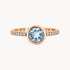 Ring in 585er Rotgold mit Diamant & Aquamarin