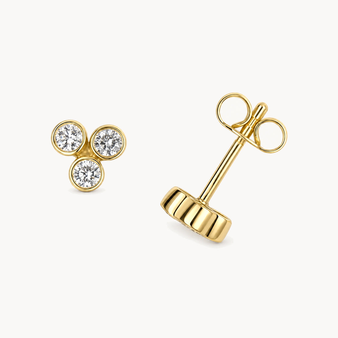 Ohrstecker in 585er Gelbgold mit Diamant