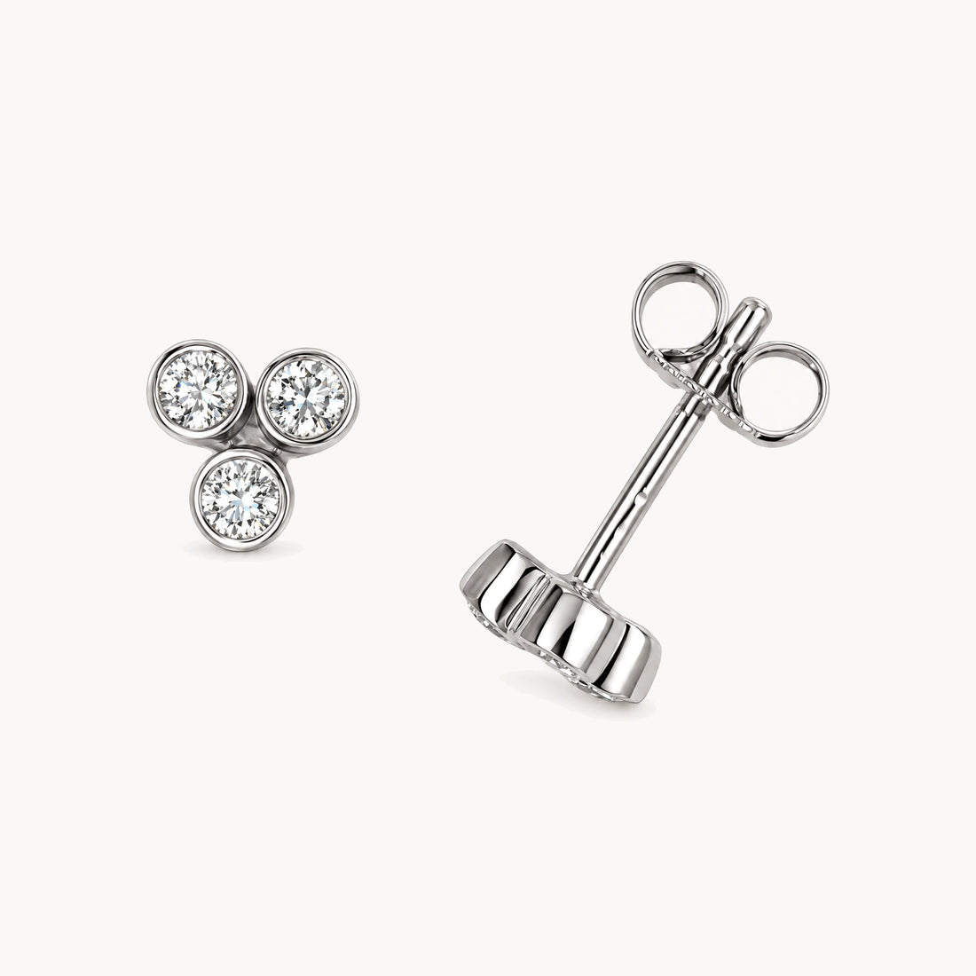 Ohrstecker in 585er Palladium-Weißgold mit Diamant
