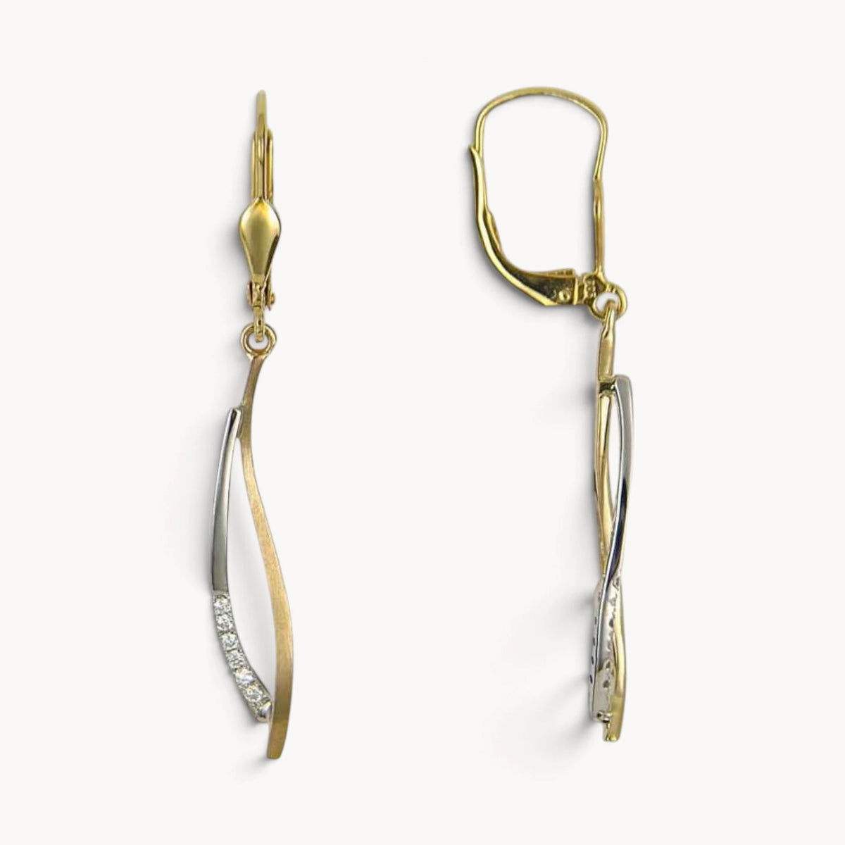 Ohrhänger in Gold &amp; Silber mit Zirkonia oder Diamant