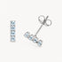 Ohrstecker in 925er Silber bicolor mit Farbsteinen – Blautopas
