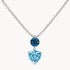 Collier in 750er Weißgold mit Blautopas & Diamant