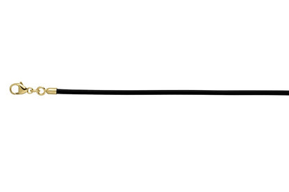 Lederband in Schwarz mit Schließe in Gold &amp; Silber