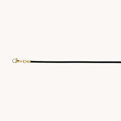 Kautschuk-Band mit Schließe in Gold &amp; Silber