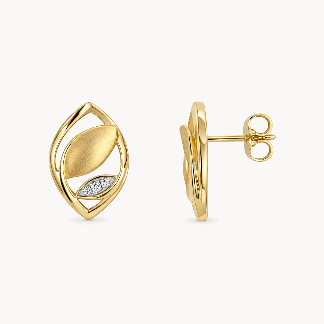 Ohrstecker in 585er Gelbgold mit Diamant