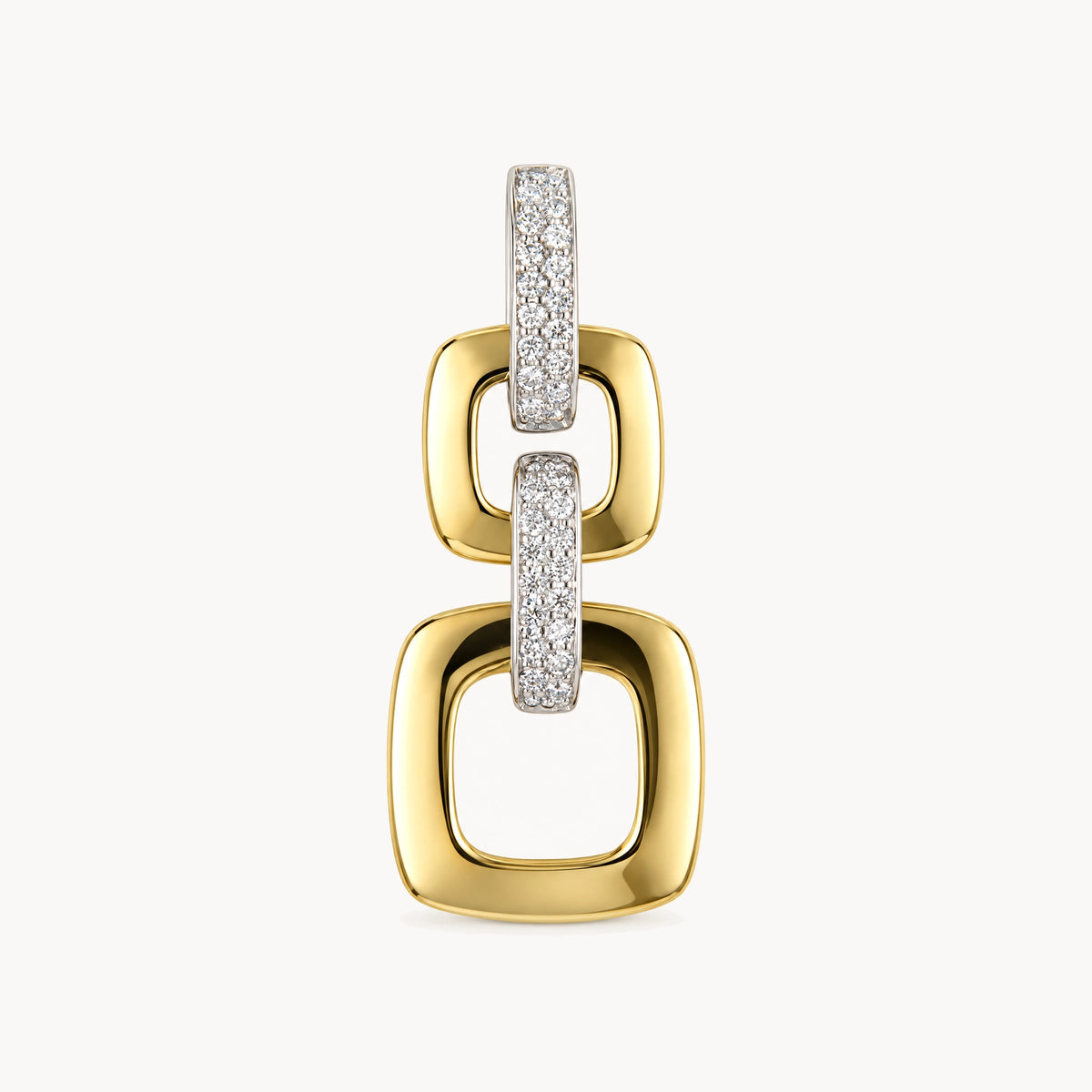 Anhänger in 750er Gelb-/Weißgold mit Diamant