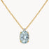 Collier in 750er Gelbgold mit Aquamarin & Diamant