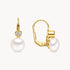 Bouton in 333er Gelbgold mit Zuchtperle & Zirkonia