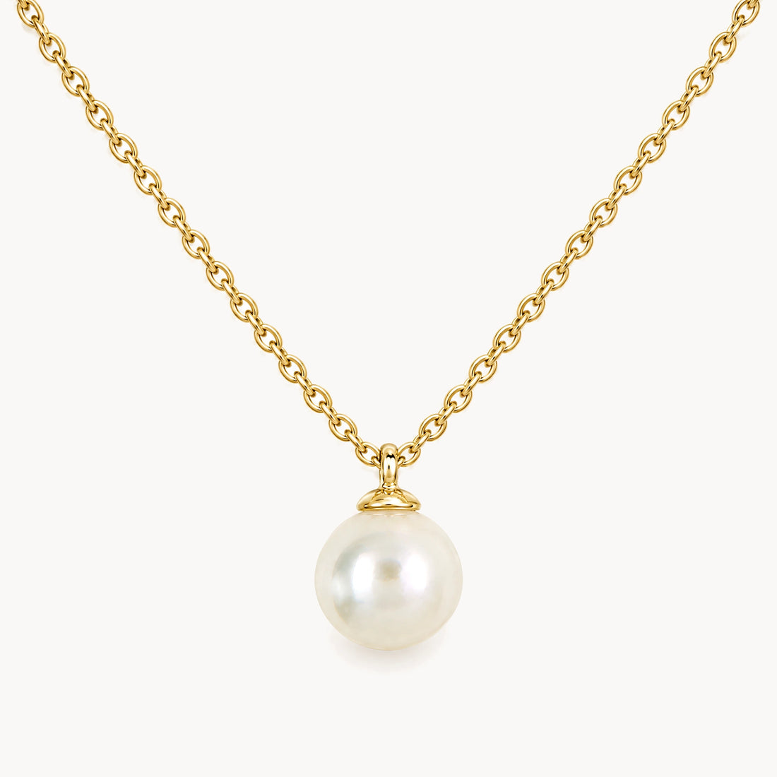 Collier in 333er Gelbgold mit Zuchtperle