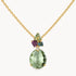 Collier in 750er Gelbgold mit Farbsteinen & Diamant