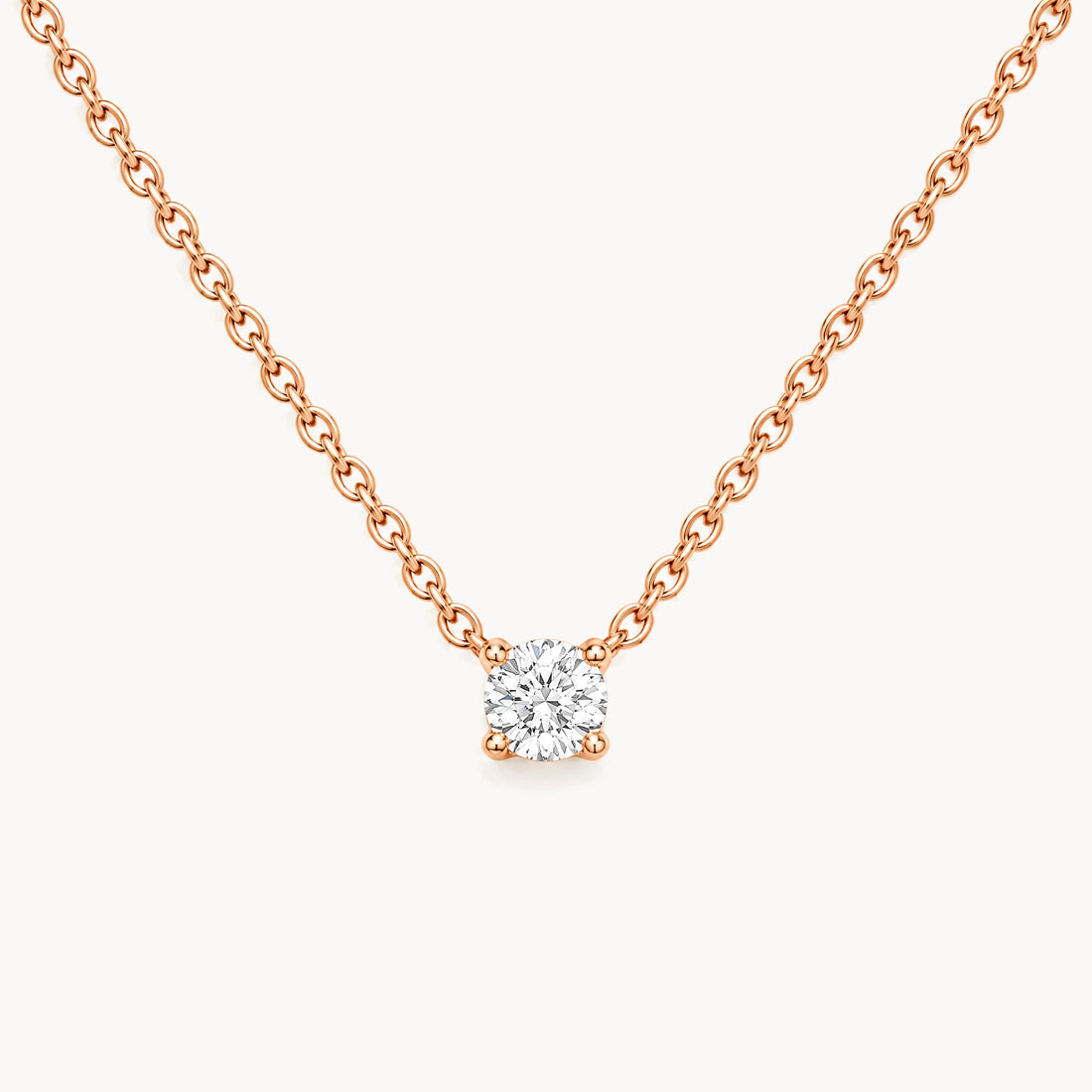 Collier in 333er Rotgold mit Zirkonia