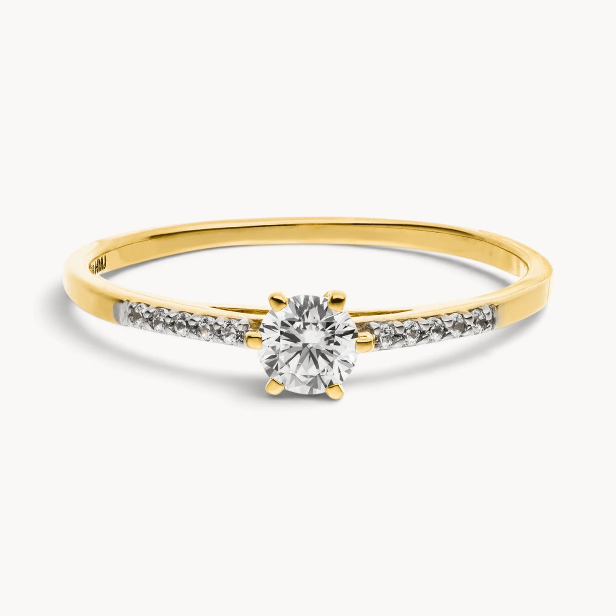 Ring in 333er Gold mit Zirkonia, Mehrsteiner