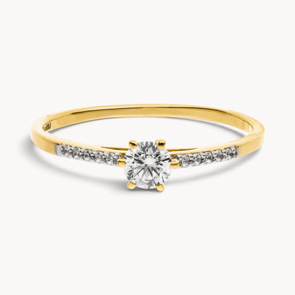 Ring in 333er Gold mit Zirkonia, Mehrsteiner