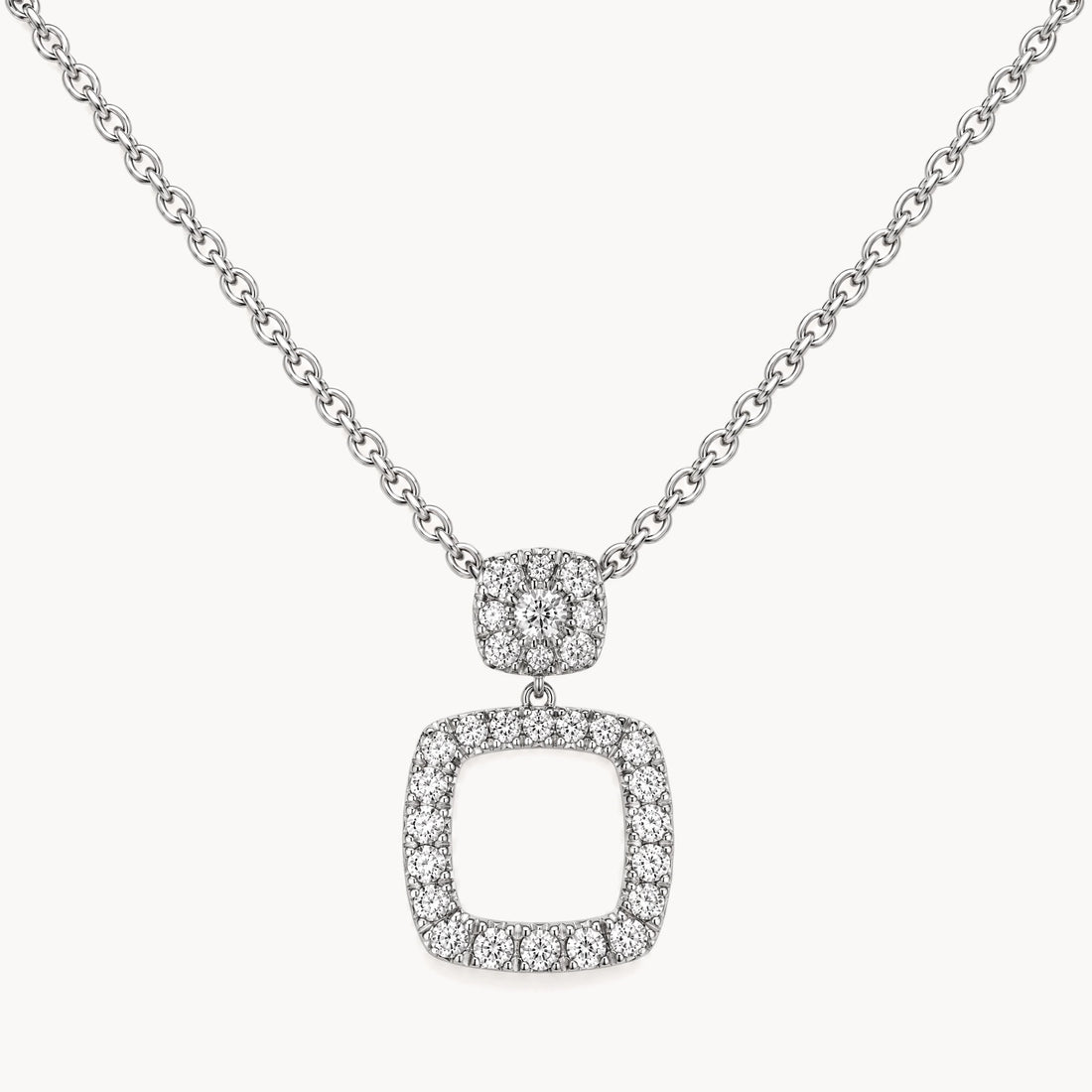 Collier in 585er Weißgold mit Diamant