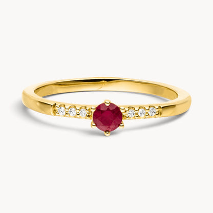 Ring in 585er Gold mit Diamant &amp; Smaragd/Saphir/Rubin