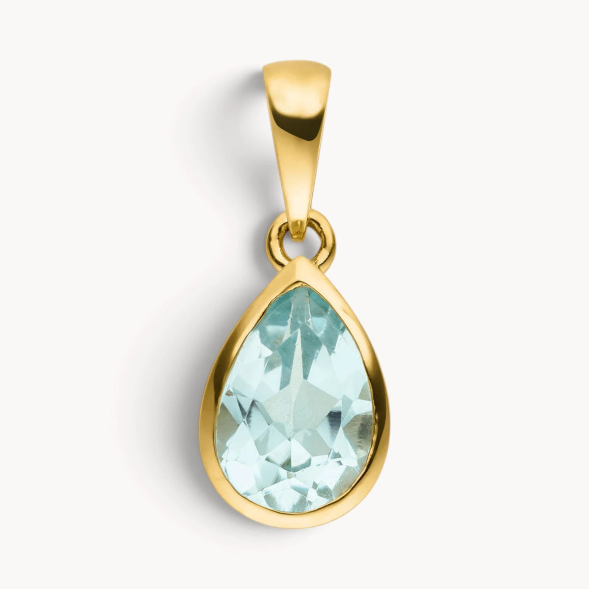 Anhänger in 585er Gelbgold mit Aquamarin