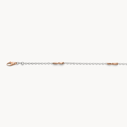 Armband &amp; Kette in 585er Rot-/Weißgold