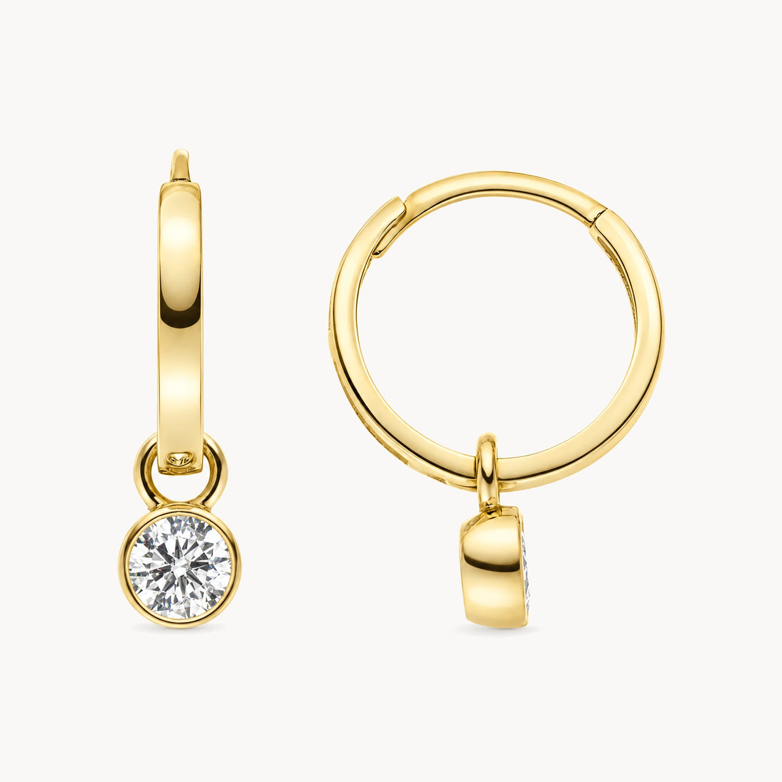 Creole in 333er Gelbgold mit Zirkonia