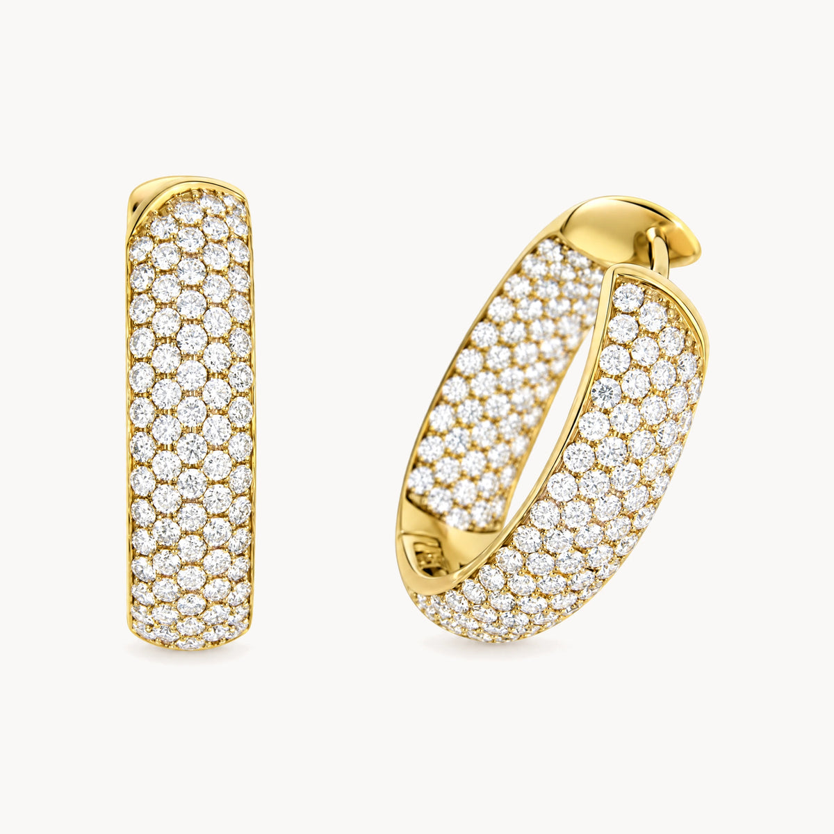 Creole in 750er Gelbgold mit Diamant