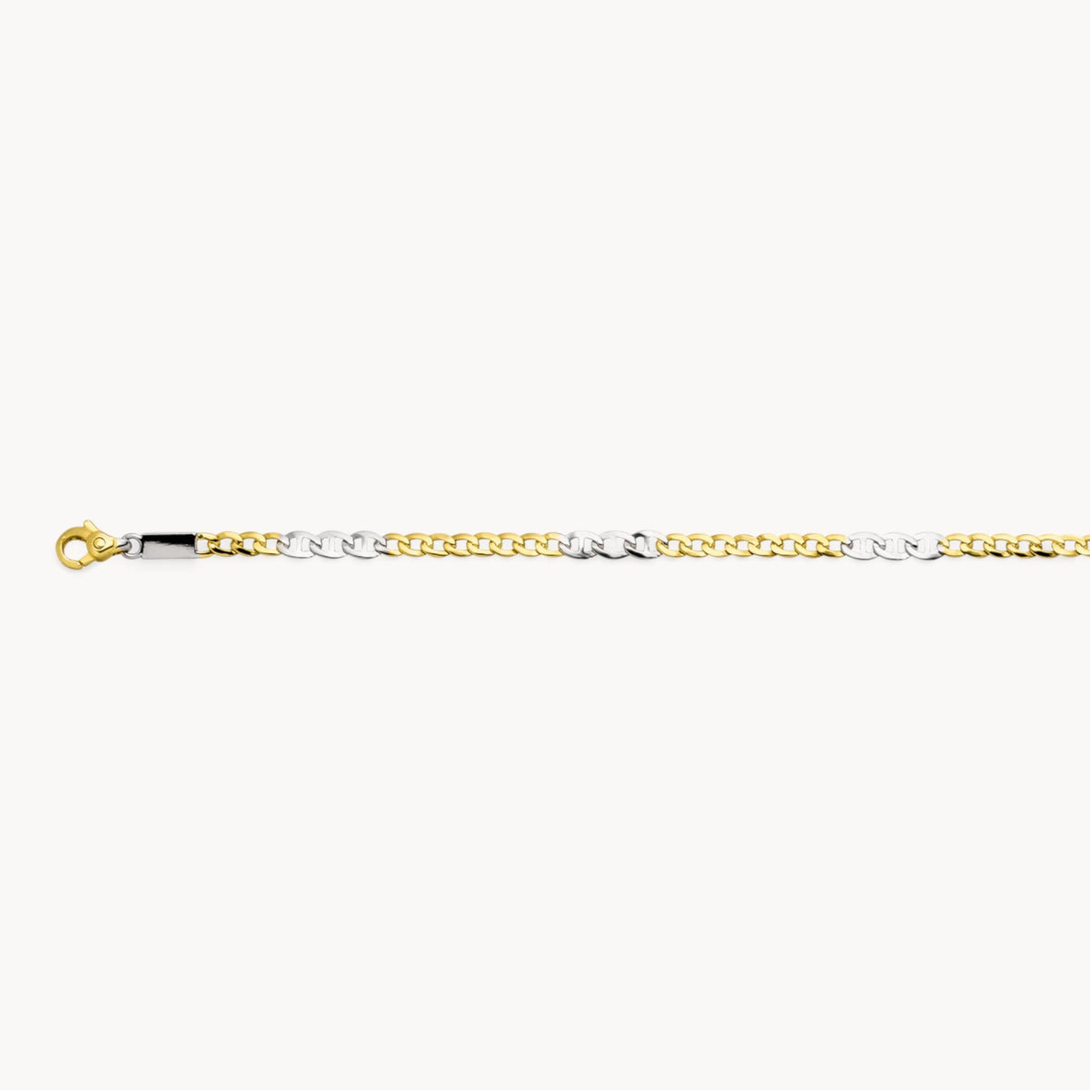 Armband &amp; Kette in 585er Gelb-/Weißgold