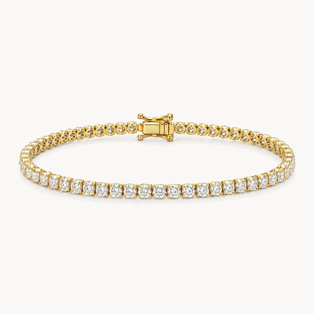 Tennisarmband in 750er Gelbgold mit Diamant