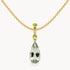 Collier in 750er Gelbgold mit Peridot, Prasiolith & Diamant