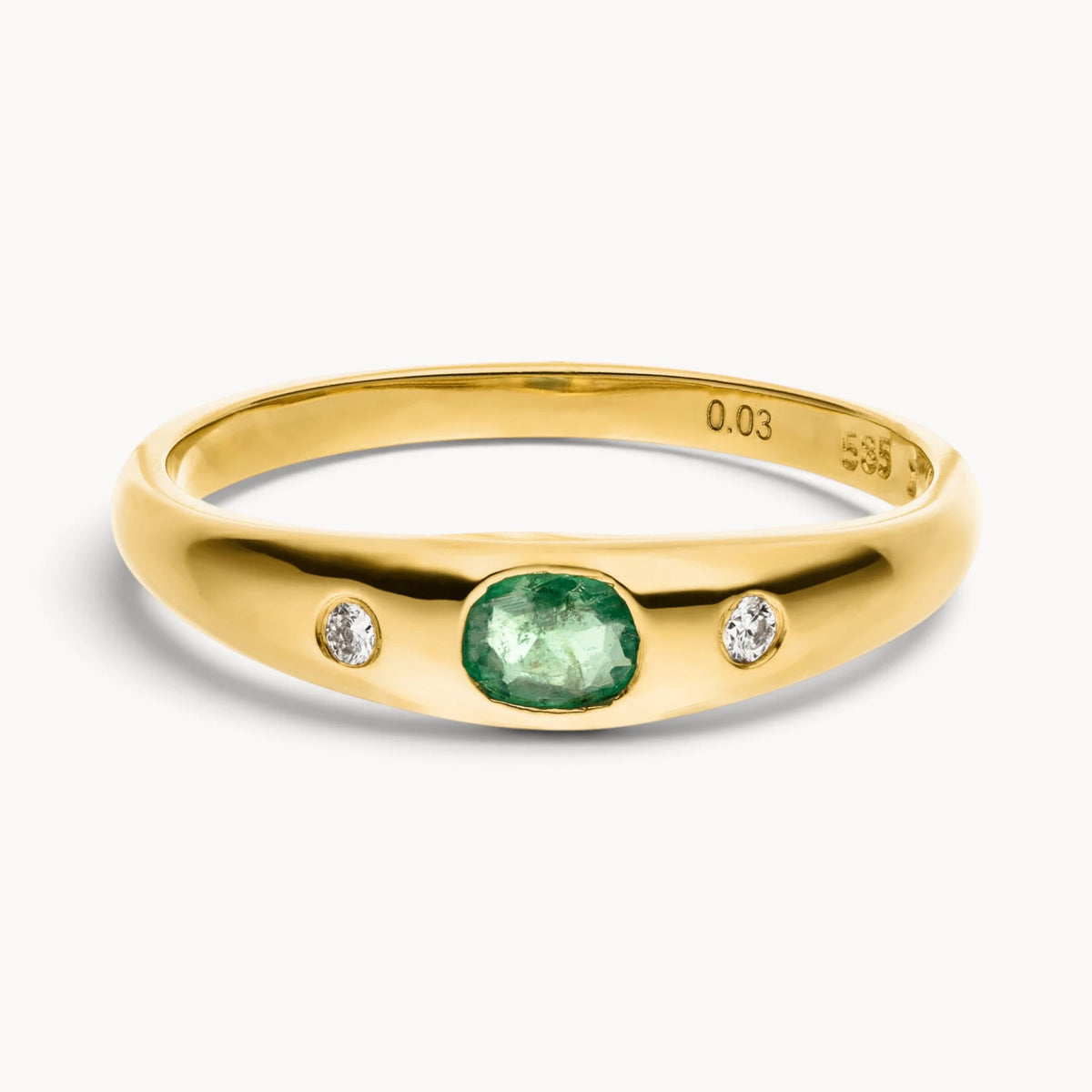 Bandring in 585er Gelbgold mit Farbsteinen &amp; Diamant