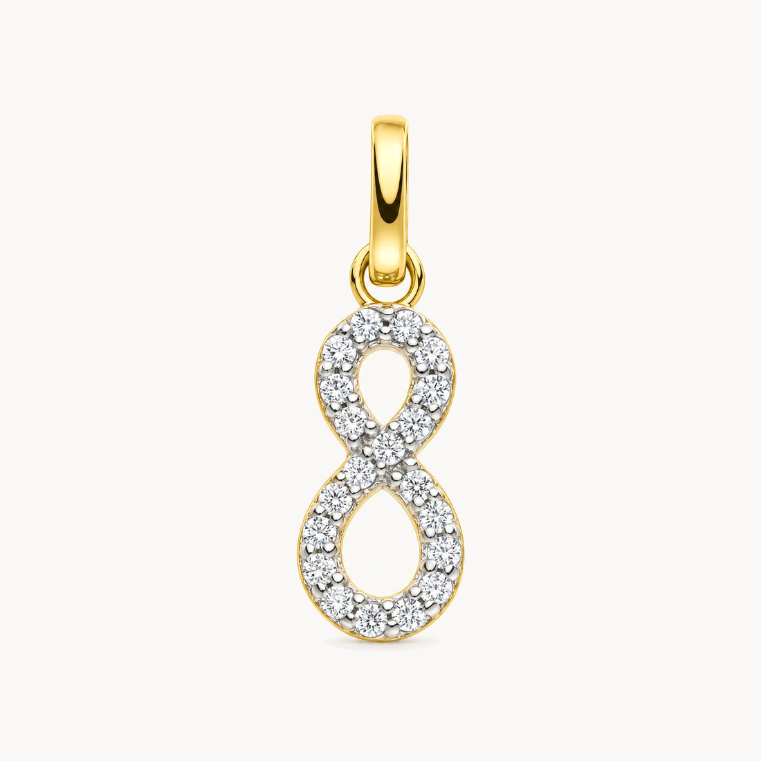 Glücksanhänger in 333er Gelbgold mit Zirkonia