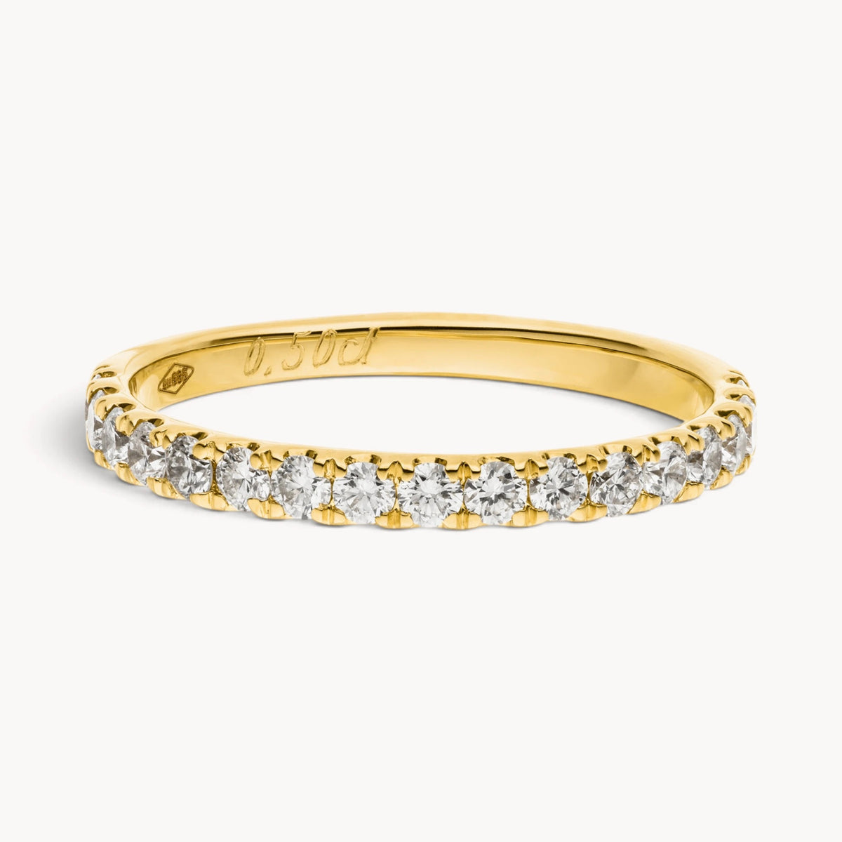 Memoirering in 585er Gold mit Diamant