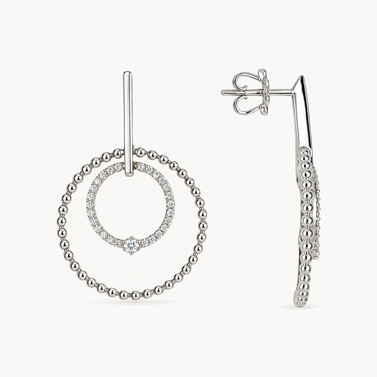 Ohrstecker in 585er Weißgold mit Diamant