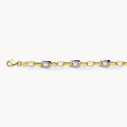 Armband &amp; Kette in 333er Gelb-/Weißgold