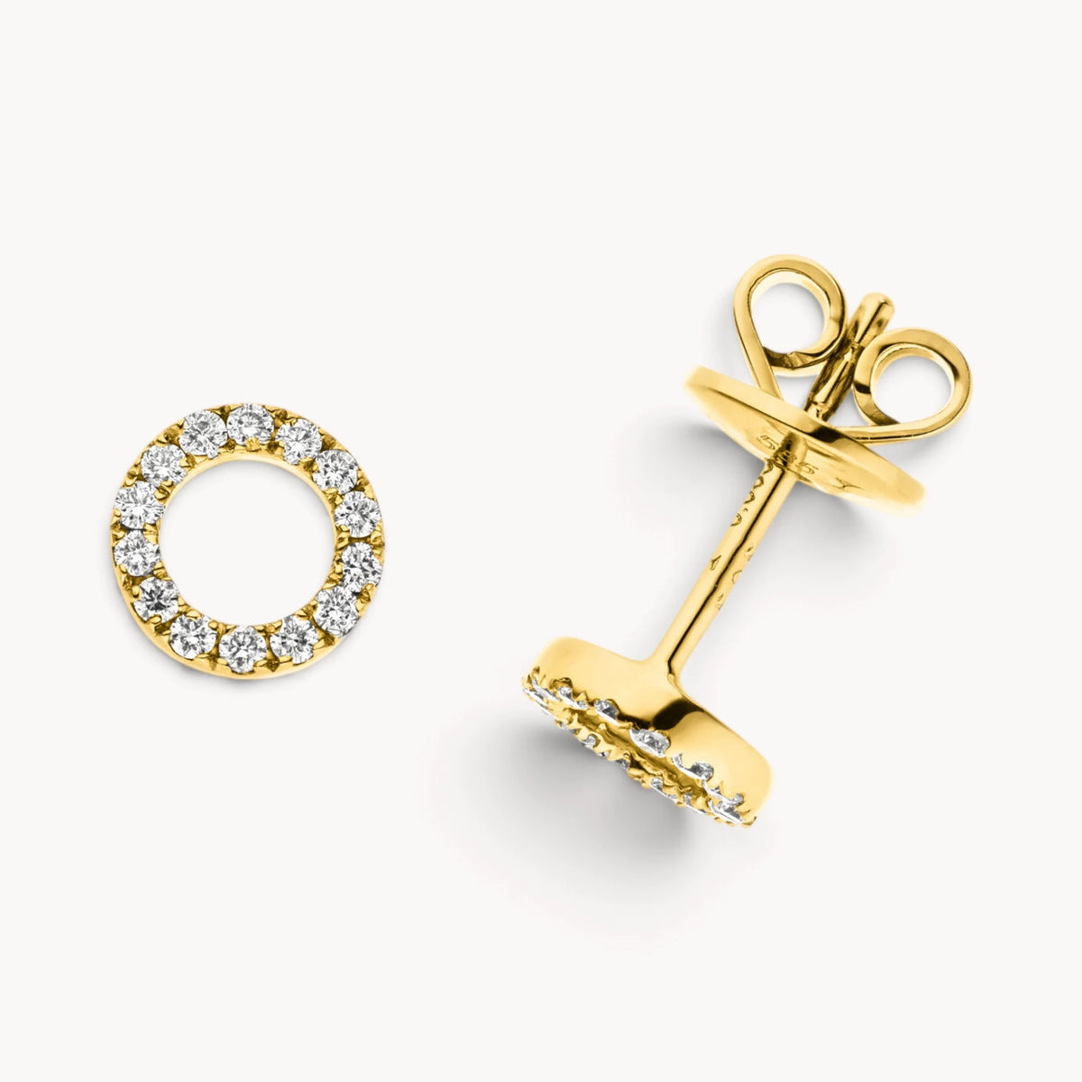 Ohrstecker in 585er Gold mit Diamant