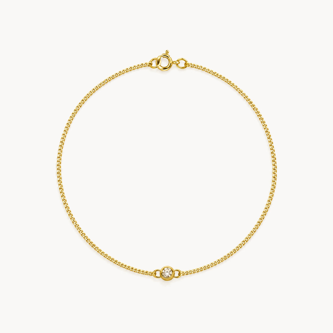 Fußkette in 333er Gelbgold mit Zirkonia