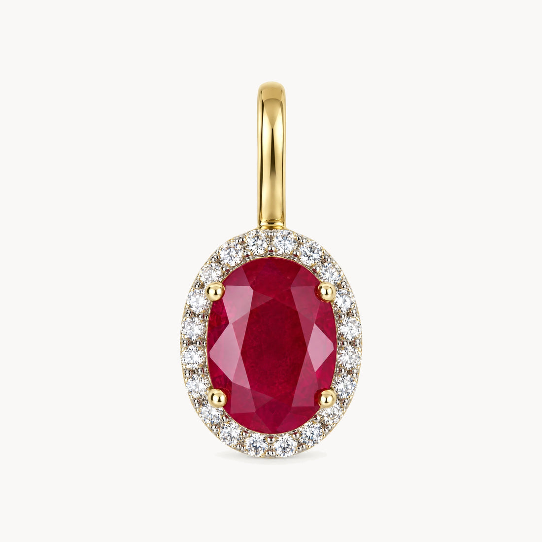 Anhänger in 585er Gelbgold mit Rubin &amp; Diamant