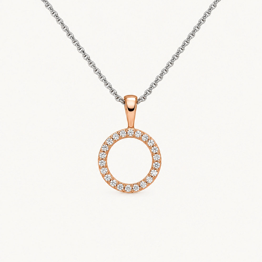 Collier in 925er Silber mit Zirkonia – rosé vergoldet