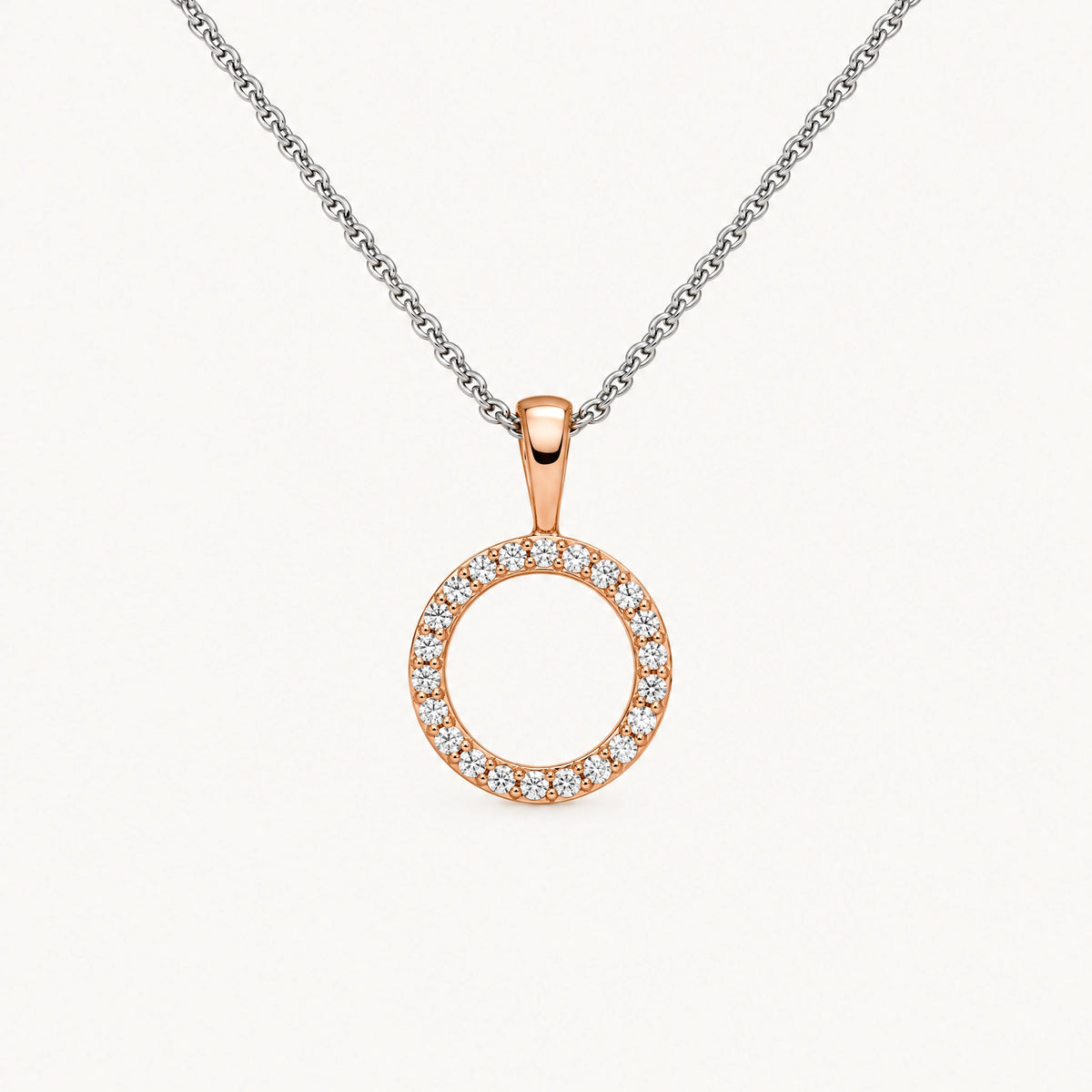 Collier in 925er Silber mit Zirkonia – rosé vergoldet