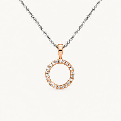Collier in 925er Silber mit Zirkonia – rosé vergoldet