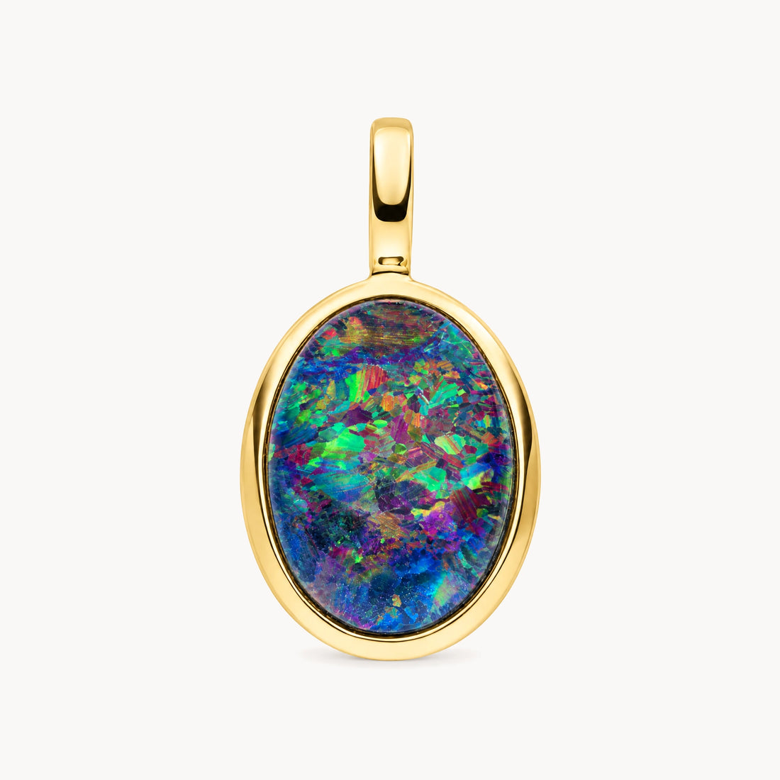 Anhänger in 585er Gelbgold mit Opal-Triplette
