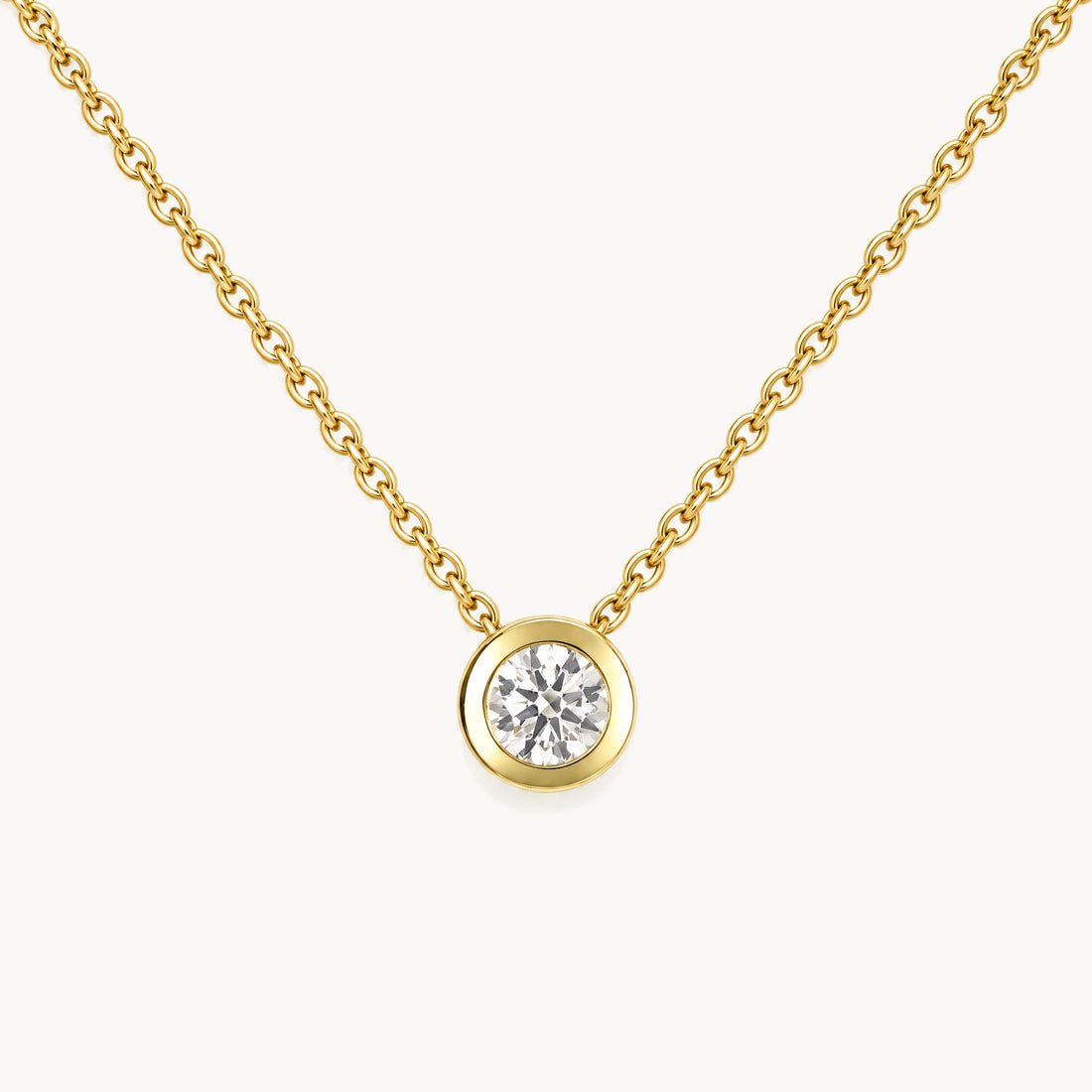 Collier in 750er Gelbgold mit Diamant