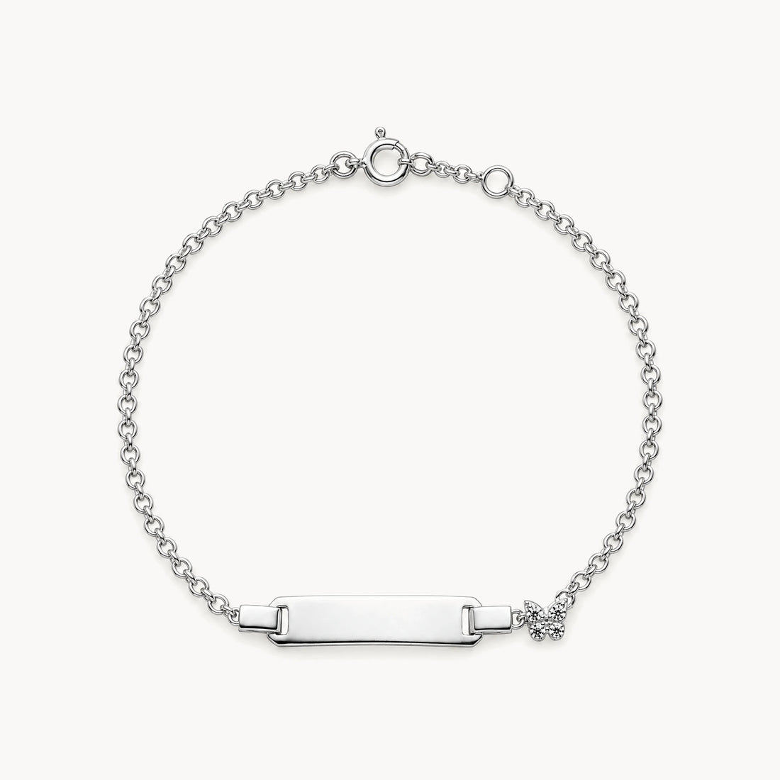 Identitätsband in 925er Silber mit Zirkonia